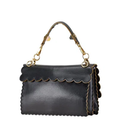 Pre-owned Fendi Black Leather Handbag Shoulder Bag ()
