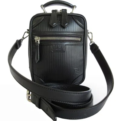 Pre-owned Fendi Black Leather Handbag Shoulder Bag ()