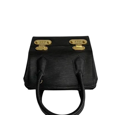 Pre-owned Fendi Black Leather Handbag Shoulder Bag Vanity Bag ()