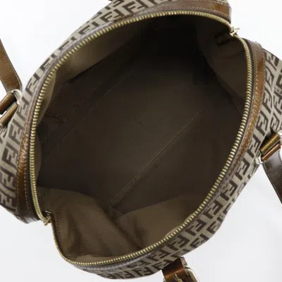 Pre-owned Fendi Bronze Nylon Canvas Shoulder Bag ()