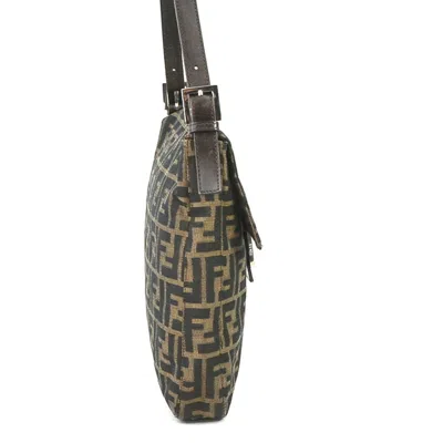 Pre-owned Fendi Brown Canvas Leather Shoulder Bag ()