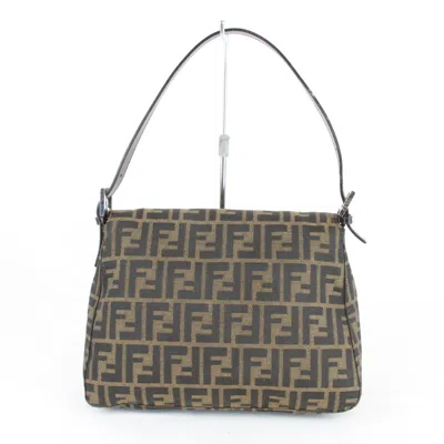 Pre-owned Fendi Brown Canvas Shoulder Bag ()