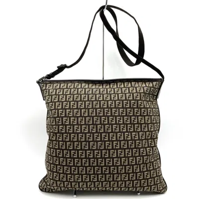 Pre-owned Fendi Brown Canvas Shoulder Bag ()