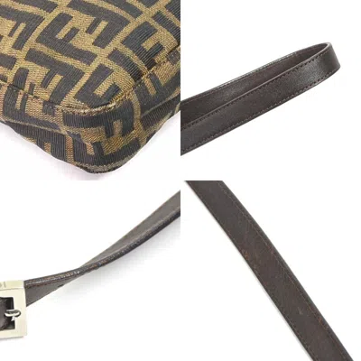 Pre-owned Fendi Brown Canvas Leather Shoulder Bag ()