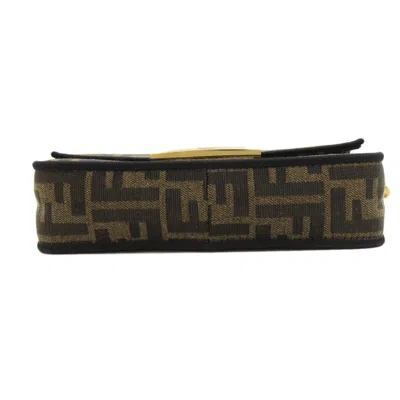 Pre-owned Fendi Brown Canvas Shoulder Bag ()