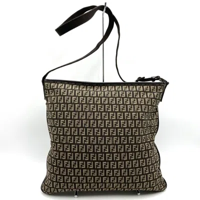 Pre-owned Fendi Brown Canvas Shoulder Bag ()