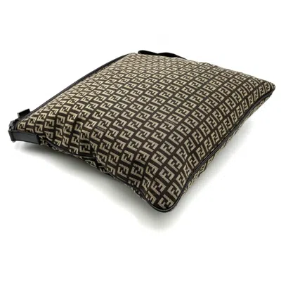 Pre-owned Fendi Brown Canvas Shoulder Bag ()