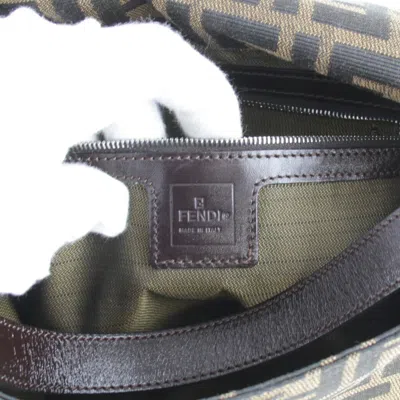 Pre-owned Fendi Brown Canvas Shoulder Bag ()