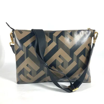 Pre-owned Fendi Brown Multi-color Pvc Shoulder Bag () In Brown, Multi-color