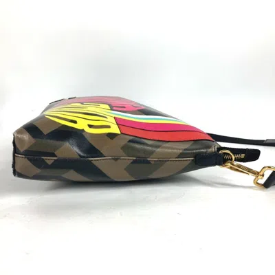 Pre-owned Fendi Brown Multi-color Pvc Shoulder Bag () In Brown, Multi-color