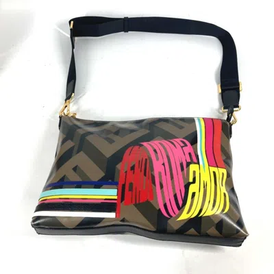 Pre-owned Fendi Brown Multi-color Pvc Shoulder Bag () In Brown, Multi-color