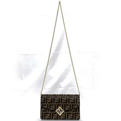 Pre-owned Fendi Brown Zucca Shoulder Bag ()