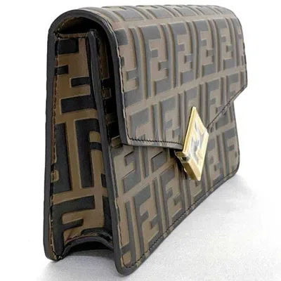 Pre-owned Fendi Brown Zucca Shoulder Bag ()