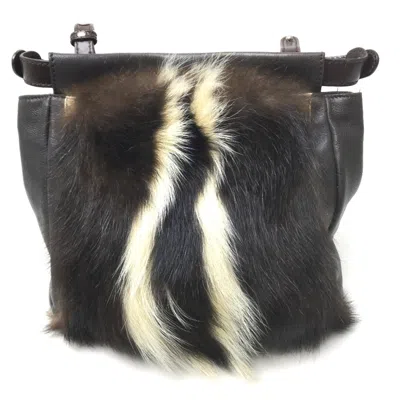 Pre-owned Fendi Dark Brown Fur Shoulder Bag ()