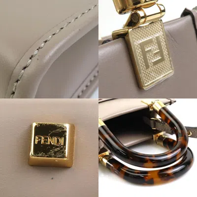 Pre-owned Fendi Grayish Leather Shoulder Bag ()