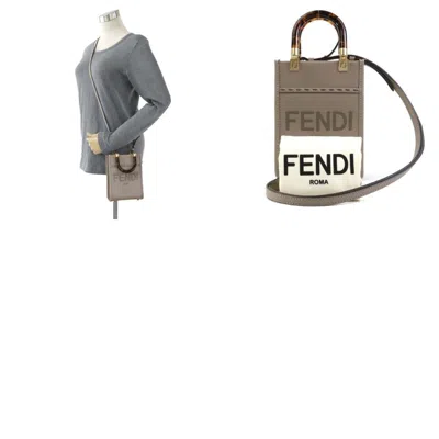 Pre-owned Fendi Grayish Leather Shoulder Bag ()