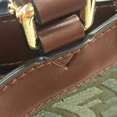 Pre-owned Fendi Green Cotton Shoulder Bag Tote Bag ()