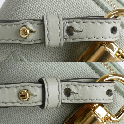 Pre-owned Fendi Light Green Canvas Leather Shoulder Bag ()