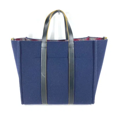 Pre-owned Fendi Navy Wool Shoulder Bag Tote Bag ()