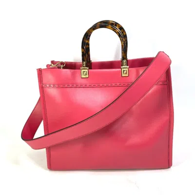 Pre-owned Fendi Pink Leather Tote Bag ()