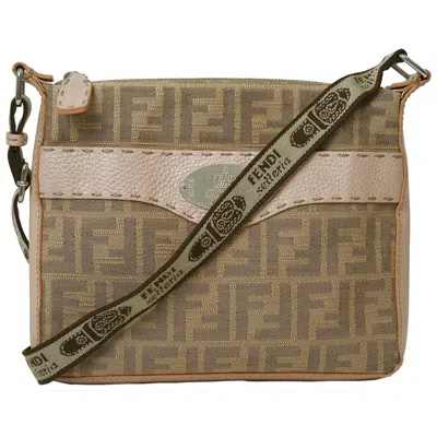 Pre-owned Fendi Selleria Pink Canvas Shoulder Bag ()