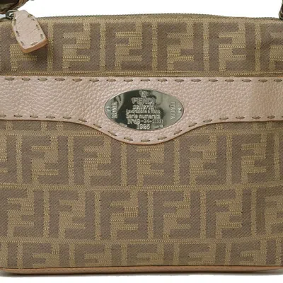 Pre-owned Fendi Selleria Pink Canvas Shoulder Bag ()