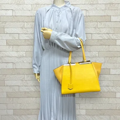 Pre-owned Fendi Yellow Leather Tote Bag ()