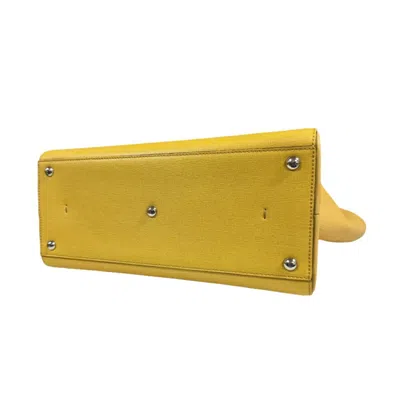 Pre-owned Fendi Yellow Leather Tote Bag ()