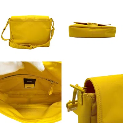 Pre-owned Fendi Yellow Nylon Shoulder Bag ()