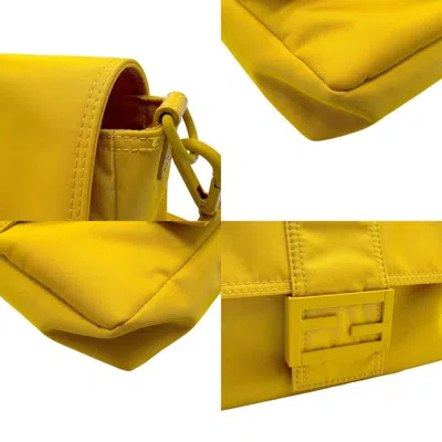 Pre-owned Fendi Yellow Nylon Shoulder Bag ()