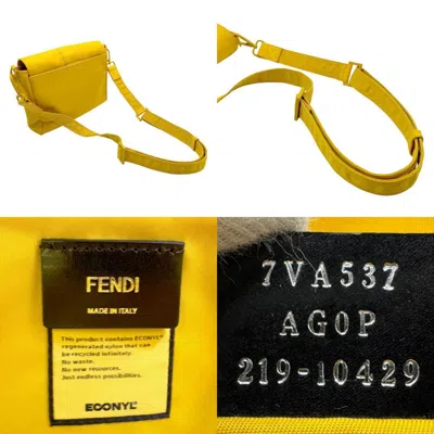 Pre-owned Fendi Yellow Nylon Shoulder Bag ()