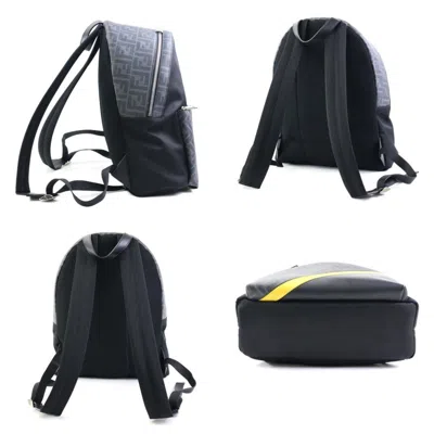Pre-owned Fendi Zucca Black Zucca Backpack ()