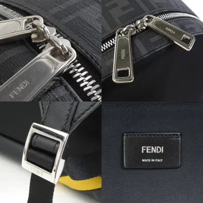 Pre-owned Fendi Zucca Black Zucca Backpack ()