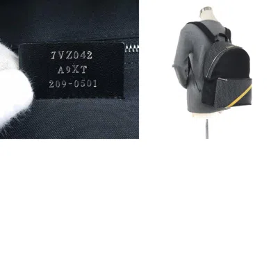 Pre-owned Fendi Zucca Black Zucca Backpack ()