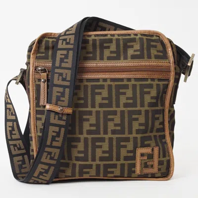 Pre-owned Fendi Zucca Brown Zucca Shoulder Bag ()