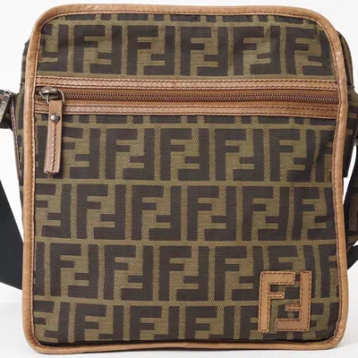 Pre-owned Fendi Zucca Brown Zucca Shoulder Bag ()