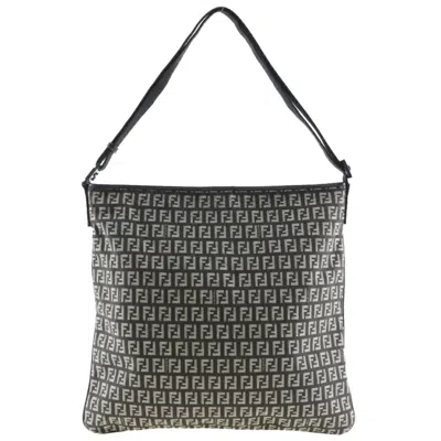 Pre-owned Fendi Zucchino Brown Canvas Shoulder Bag ()