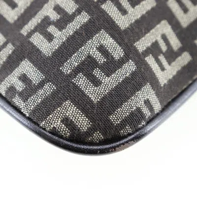 Pre-owned Fendi Zucchino Brown Canvas Shoulder Bag ()