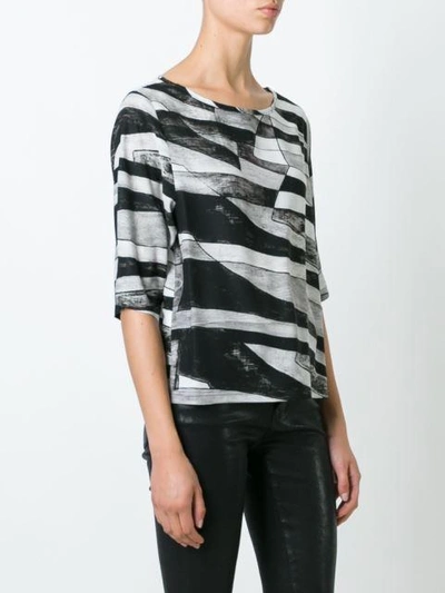 Shop Minimarket Suffix Abstract-print Blouse In Black