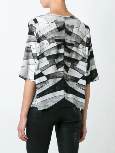 Shop Minimarket Suffix Abstract-print Blouse In Black