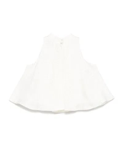 Balmain Patterned-jacquard Blouse In White