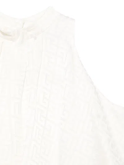 Balmain Patterned-jacquard Blouse In White