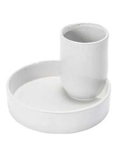 Creative Co-op Terra-cotta Organizer With Compartments In White