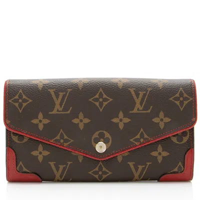 Pre-owned Louis Vuitton Monogram Canvas Sarah Retiro Wallet In Multi