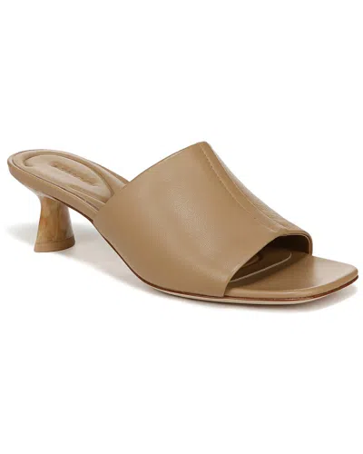 Vince Palmar Slide-b Leather Slide In Beige