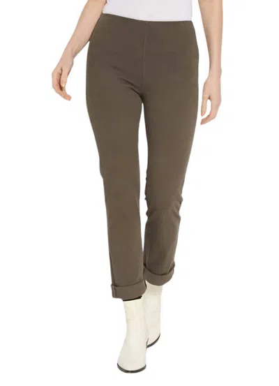 Lyssé Boyfriend Denim Leggings In Pewter Green In Multi