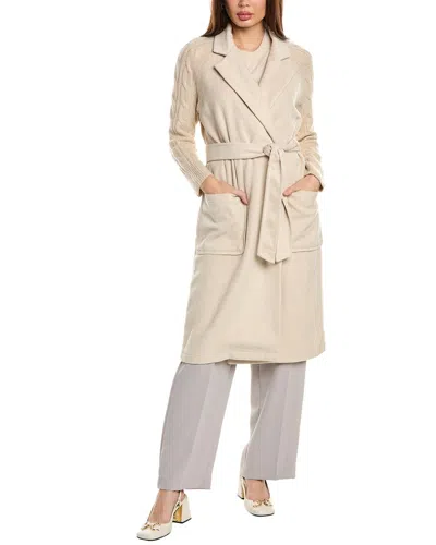 Vince Camuto Wool-blend Coat In Beige