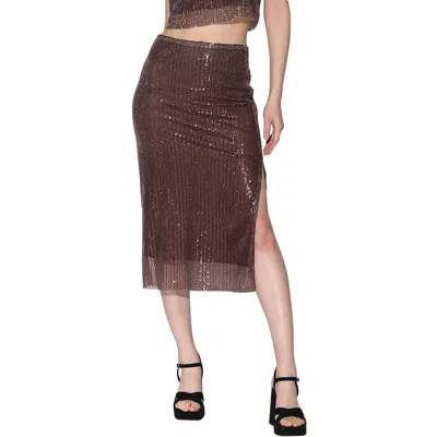 WALTER BAKER PLUS WOMENS SEQUINED PARTY MIDI SKIRT 