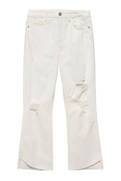 Frame Women's Le Super High Crop Mini Boot Jeans In Au Natural Destruct In Multi