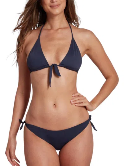 Sauipe Fanny Tie Side Bikini Bottom In Navy In Blue